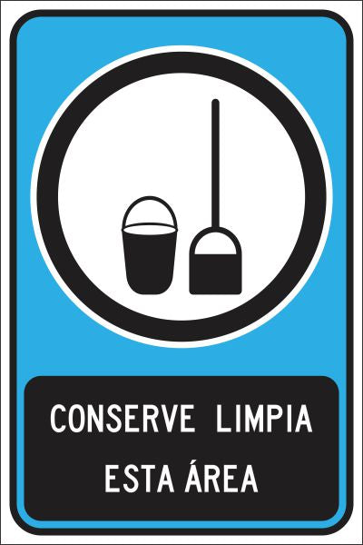 Conserve Limpia Esta Área Simbologic