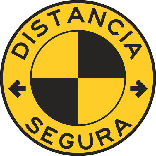 Vinil Para Piso Distancia Segura Simbologic