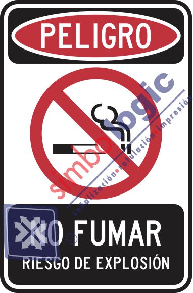 Peligro…No Fumar Riesgo De Explosion Simbologic