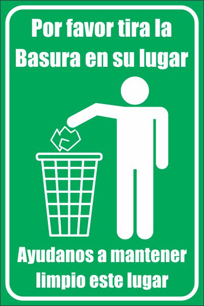 Por Favor Tira La Basura En Su Lugar. Ayúdanos A Mantener Limpio Este Lugar Simbologic