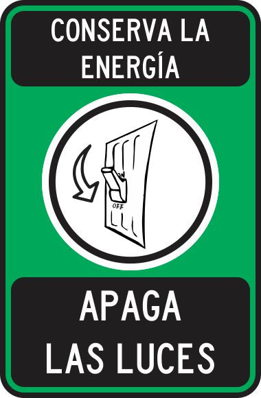 Conserva La Energía, Apaga Las Luces Simbologic