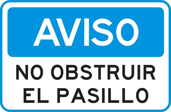 No Obstruir El Pasillo Simbologic