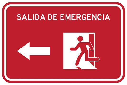 SALIDA DE EMERGENCIA FLECHA IZQUIERDA Simbologic