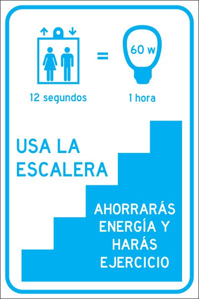 Usa La Escalera, Ahorrarás Energía Y Harás Ejercicio Simbologic