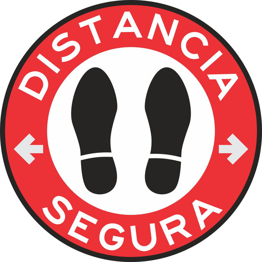 Vinil Para Piso Distancia Segura Simbologic