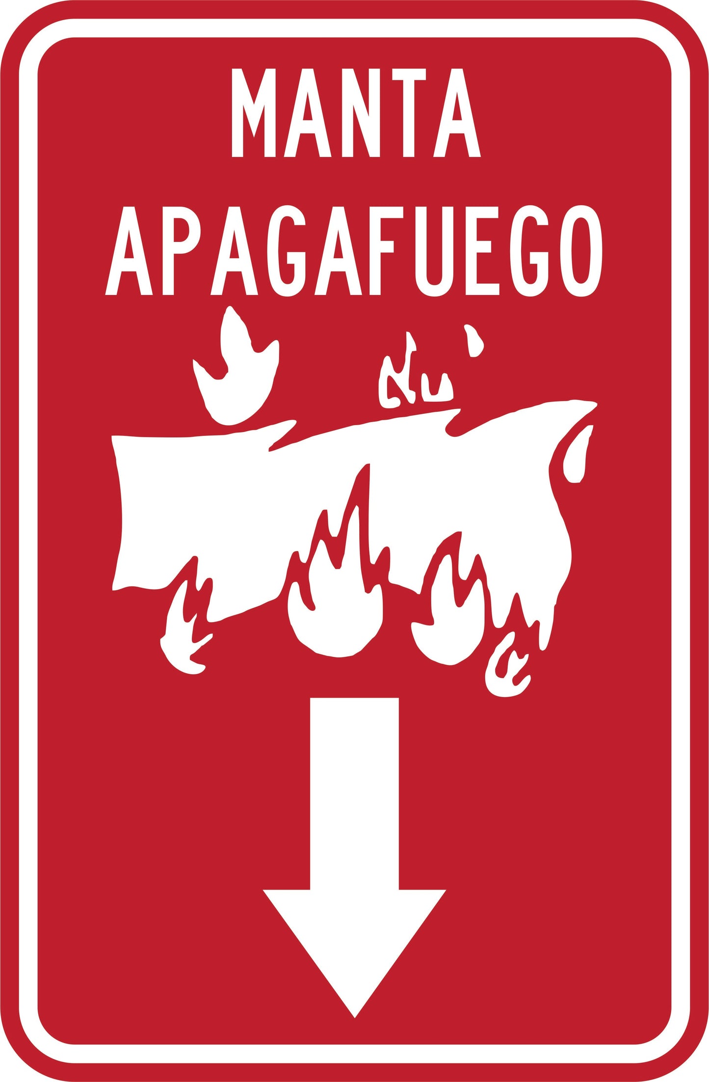 MANTA APAGA FUEGO FLECHA HACIA ABAJO Simbologic