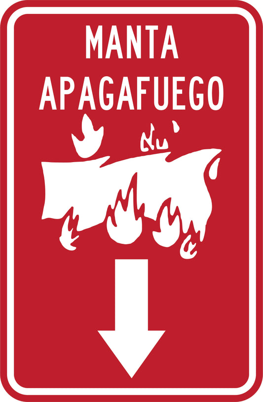MANTA APAGA FUEGO FLECHA HACIA ABAJO Simbologic