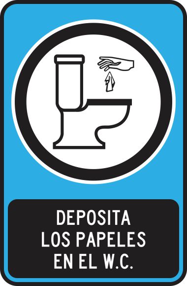 Deposita Los Papeles En El W.C. Simbologic