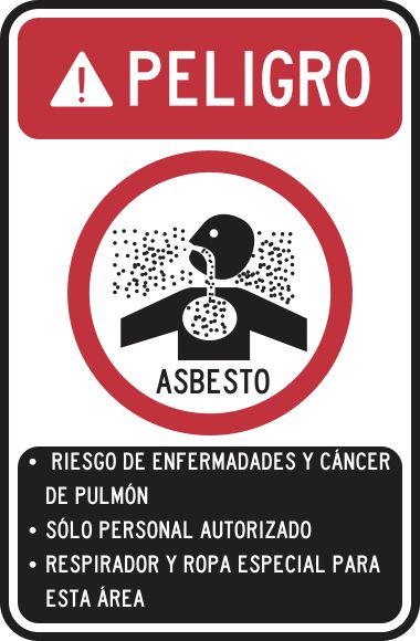 Peligro! Asbesto Simbologic