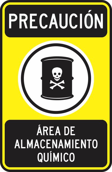 Precaucion Área De Almacenamiento Químico Simbologic