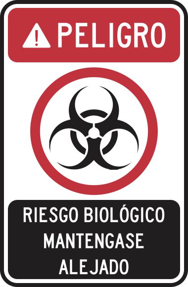 Peligro Riesgo Biológico, Manténgase Alejado Simbologic