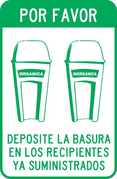 Por Favor Deposite La Basura En Los Recipientes Ya Suministrados Simbologic
