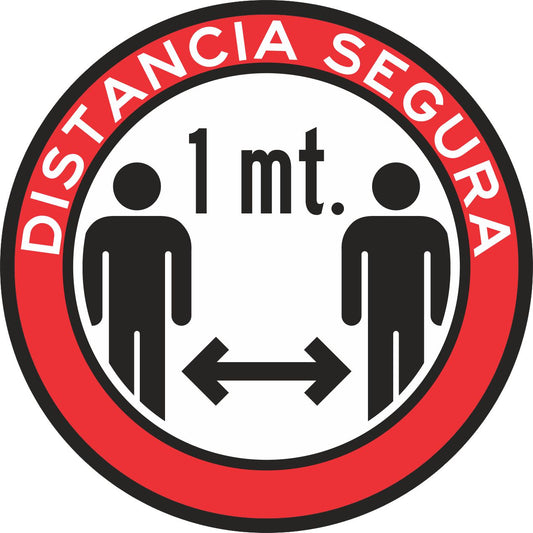 Vinil Para Piso Distancia Segura 1 Mt. Simbologic
