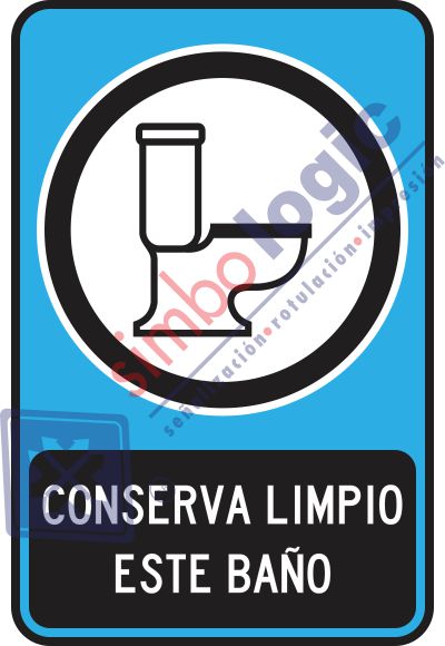 Conserva Limpio Este Baño Simbologic
