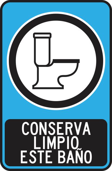 Conserva Limpio Este Baño Simbologic