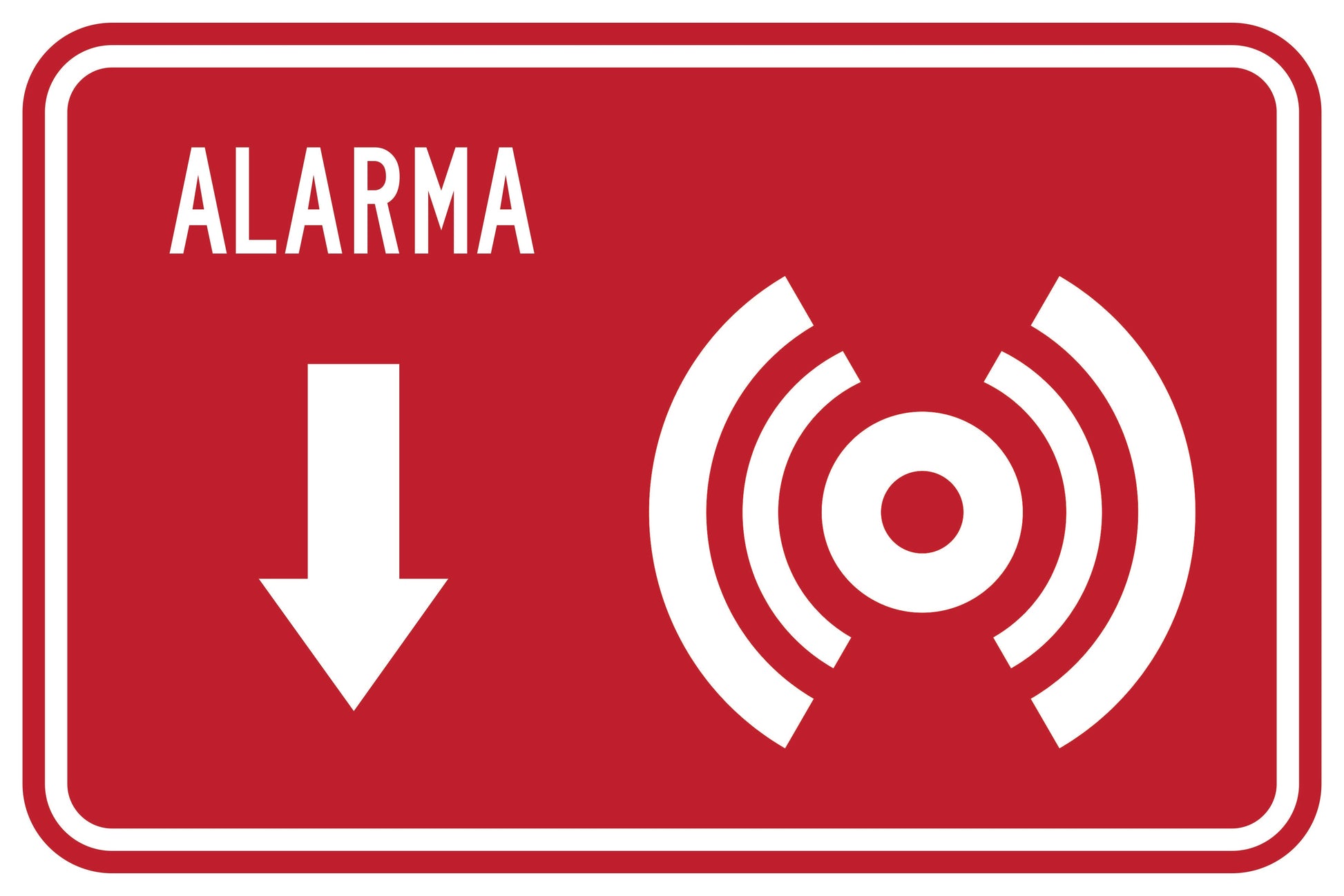 ALARMA CON FLECHA HACIA ABAJO Simbologic