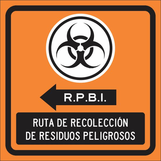 R.P.B.I. Ruta De Recoleccion De Residuos Peligrosos (Izq) Simbologic