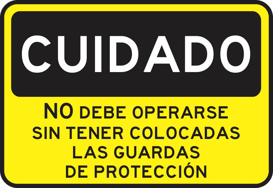 No Debe Operarse Sin Tener Colocadas Las Guardas De Proteccion Simbologic