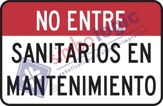 No Entre, Sanitarios En Mantenimiento Simbologic