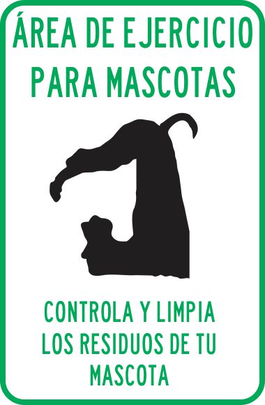 Área De Ejercicio Para Mascotas. Controla Y Limpia  Los Residuos De Tu Mascota Simbologic