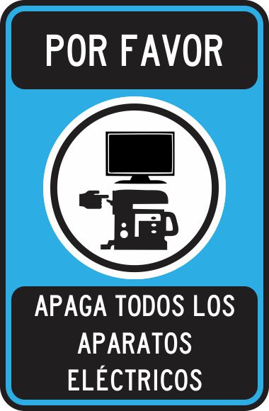 Por Favor Apaga Todos Los Aparatos Eléctricos Simbologic