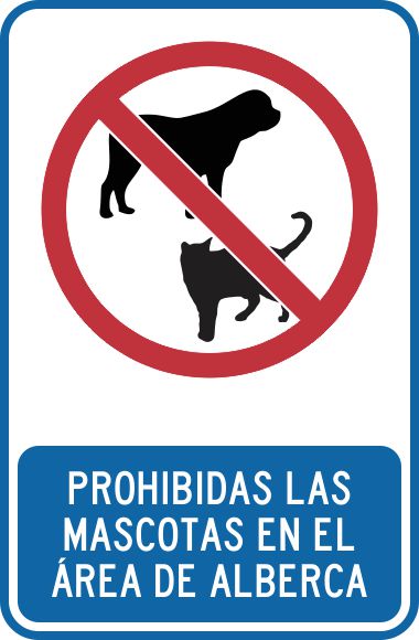 Prohibidas Las Mascotas En El Área De Alberca Simbologic