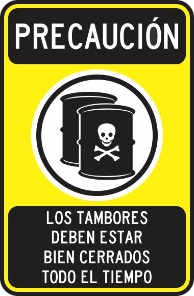 Precaucion Los Tambores Deben Estar Bien Cerrados Todo El Tiempo Simbologic