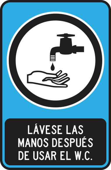 Lávese Las Manos Después De Usar El W.C. Simbologic