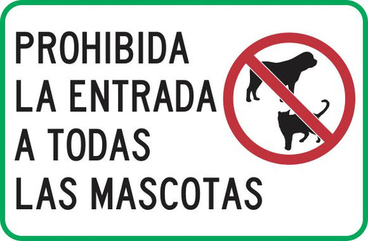 Prohibida La Entrada A Todas Las Mascotas Simbologic