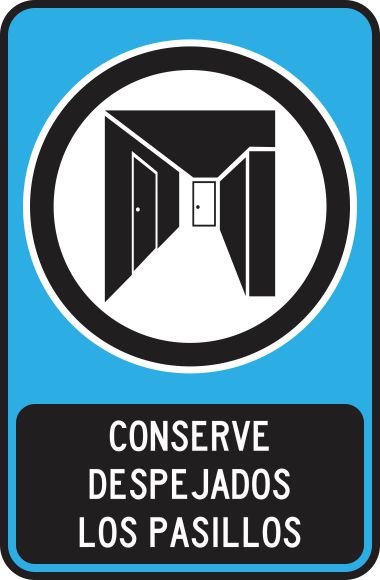 Conserve Despejados Los Pasillos Simbologic