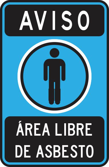 Aviso Área Libre De Asbesto Simbologic