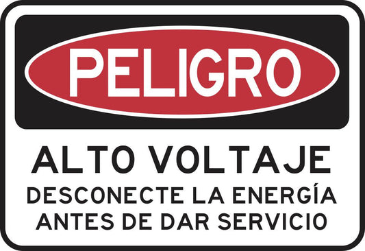 ALTO VOLTAJE DESCONECTE LA ENERGÍA ANTES DE DAR SERVICIO Simbologic
