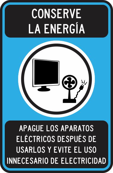 Conserve La Energía. Apague Los Aparatos Después De Usarlos Simbologic