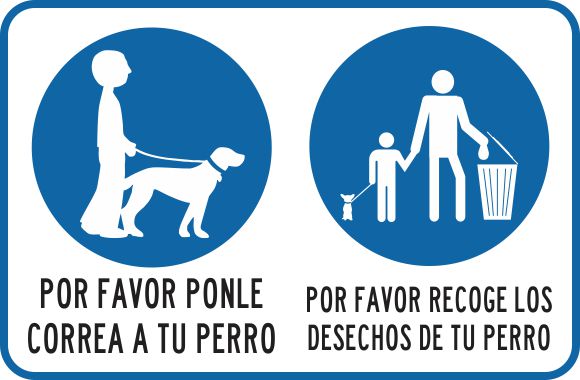 Por Favor Ponle Correa A Tu Perro, Por Favor Recoge Los Desechos De Tu Perro Simbologic