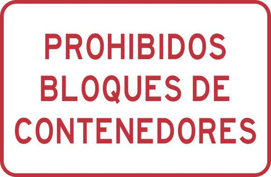 Prohibidos Bloques De Contenedores Simbologic