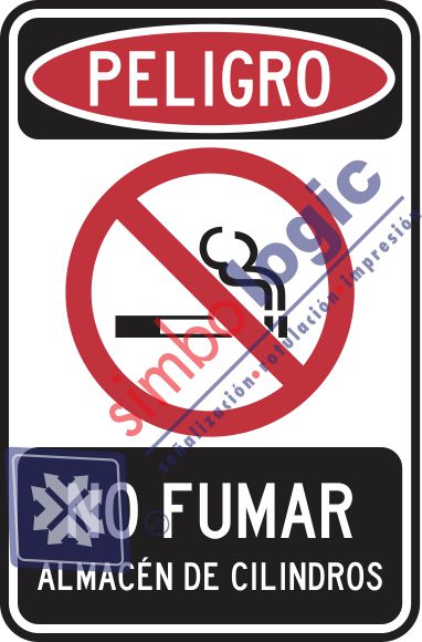 Peligro…. No Fumar Almacén De Cilindros Simbologic