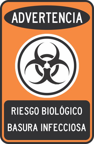 Advertencia Riesgo Biológico. Basura Infecciosa Simbologic