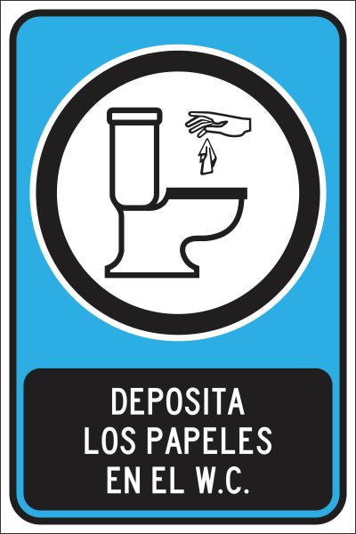 Deposita Los Papeles En El W.C. Simbologic