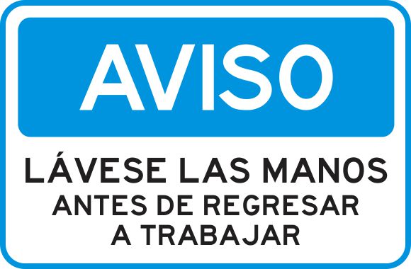 Lávese Las Manos Antes De Regresar A Trabajar Simbologic