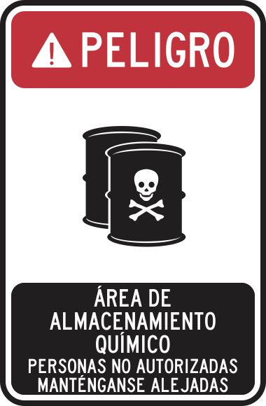 Peligro Área De Almacenamiento Químico Simbologic