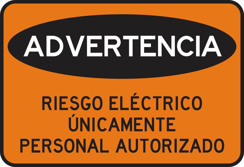 Riesgo Eléctrico Únicamente Personal Autorizado Simbologic
