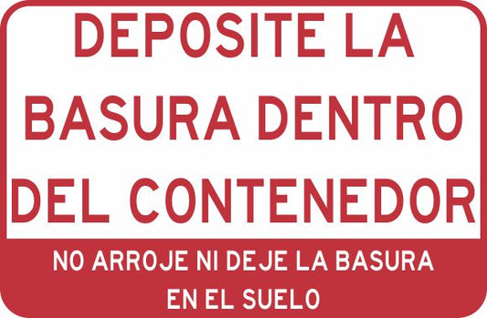 Deposite La Basura Dentro Del Contenedor Simbologic