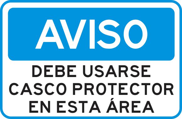 Debe Usarse Casco Protector En Esta Área Simbologic