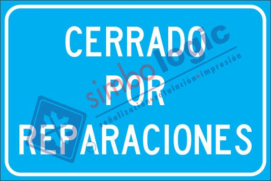 Cerrado Por Reparaciones Simbologic
