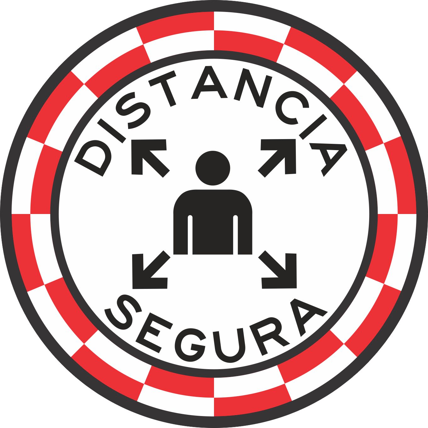 Vinil Para Piso Distancia Segura Simbologic