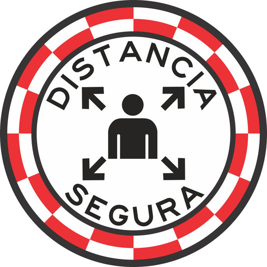 Vinil Para Piso Distancia Segura Simbologic