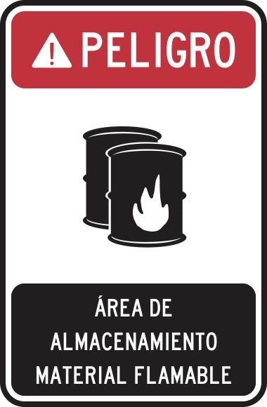 Peligro Área De Almacenamiento. Material Inflamable Simbologic