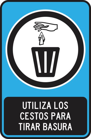 Utiliza Los Cestos Para Tirar Basura Simbologic