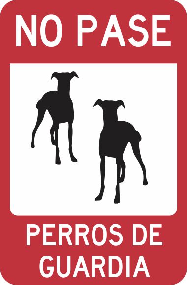 NO PASE, PERROS DE GUARDIA Simbologic