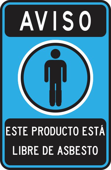 Aviso Este Producto Está Libre De Asbesto Simbologic